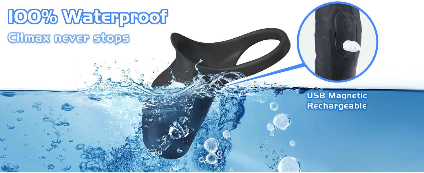 HESEKS Vibrator Penis Sleeve Cock Ring Extender for Penis Testicles G Spot Stimulation Couples Adult Sex Toys for Men Women 18+