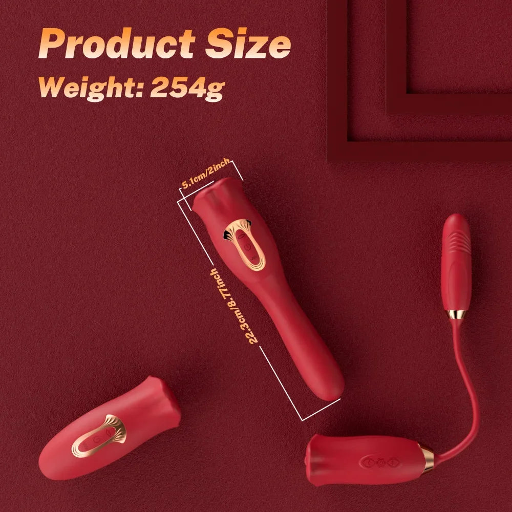 Tongue Licking Biting Vibrator for Women Oral Clitoris Nipple Anal Stimulator Vagina Massage Female Masturbator Adult Sex Toy