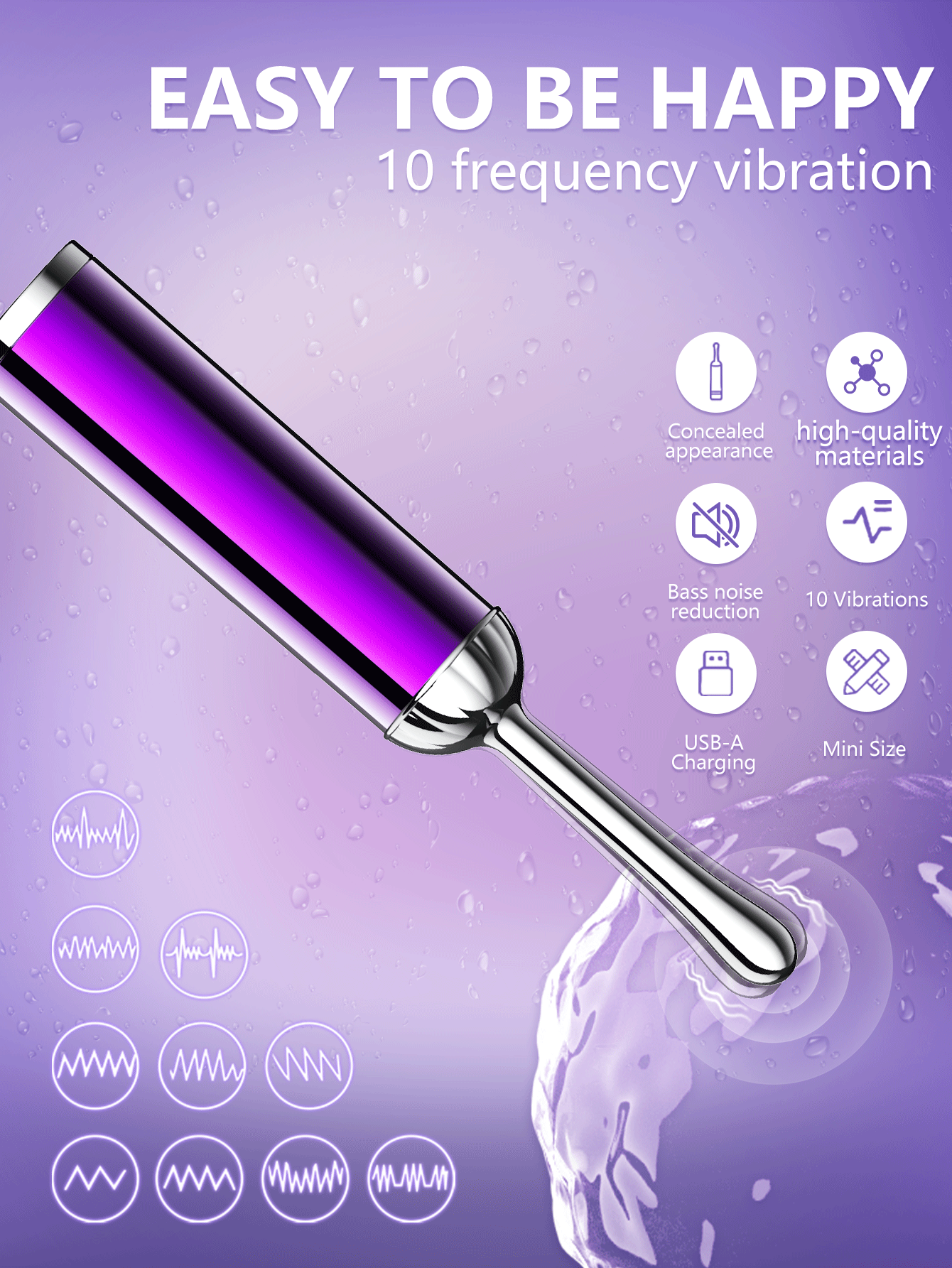 Clitoral Vibrator Female Squirting Vibrator G-spot Dildo Nipple Stimulator High Frequency Personal Massager Adult Sensual Toys