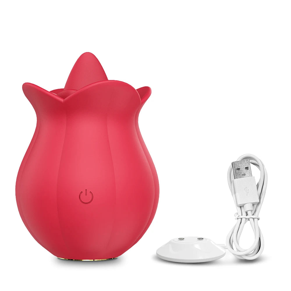 2 In 1 Tongue Licking Vibrator for Women Clitoris Nipples Stimulator Female Masturbator with Thrusting Vagina Vibrator Sex Toy