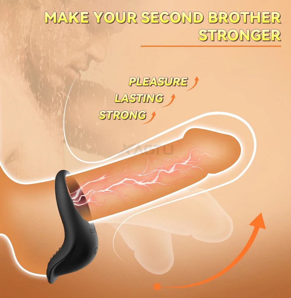 Ring Penis APP Control Vibrator Clitoris Stimulator Cock for Men Delay Ejaculation Sex Toys Lock Penisring Adult Male Couples