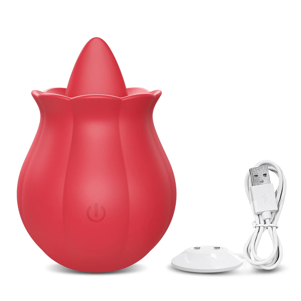 2 In 1 Tongue Licking Vibrator for Women Clitoris Nipples Stimulator Female Masturbator with Thrusting Vagina Vibrator Sex Toy