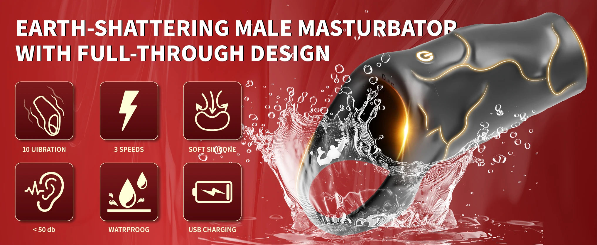 HESEKS Vibrator Penis Sleeve Cock Ring Extender for Penis Testicles G Spot Stimulation Couples Adult Sex Toys for Men Women 18+