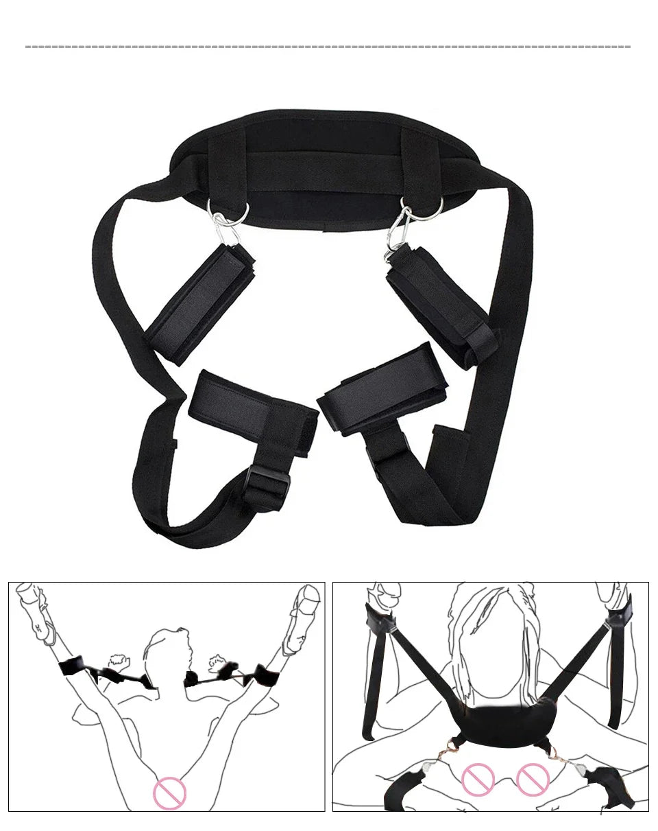 Bondage Kit BDSM Restraints Fetish Erotic Sex Toys For Couples Women Bandage Slave Collars Obedience Handcuffs Master Adult Game