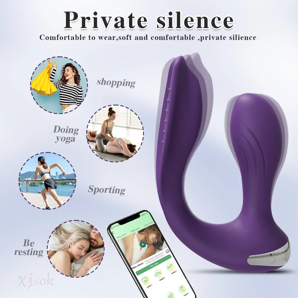 APP Control Panties Vibrator for Women Clit Stimulator Dual Ended Vagina Anal Vibrator Female Masturbator Sex Toy for Couples