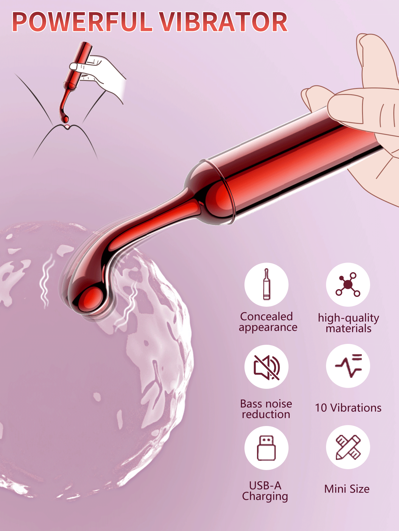 Clitoral Vibrator Female Squirting Vibrator G-spot Dildo Nipple Stimulator High Frequency Personal Massager Adult Sensual Toys