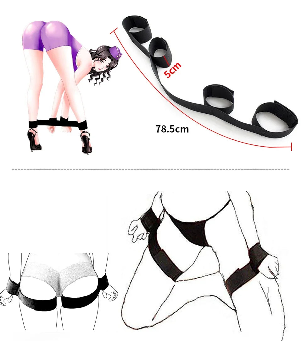 Bondage Kit BDSM Restraints Fetish Erotic Sex Toys For Couples Women Bandage Slave Collars Obedience Handcuffs Master Adult Game