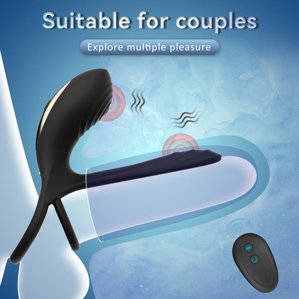 Octopus-Inspired Vibrating Cock Ring With Remote 10 Vibration Modes, Dual Rings,  Silicone, Rechargeable Endurance Enhancer For Men And Couples