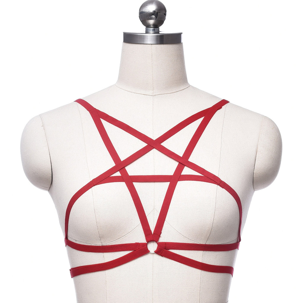 Five-pointed Star Strap Underwear Low-cut Harness Bra